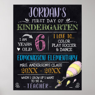 Poster Dr Seuss   Premier ou Dernier jour de l'école