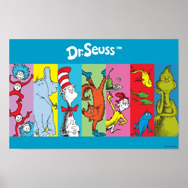 Poster Dr Seuss | Tranche de caractères (Devant)
