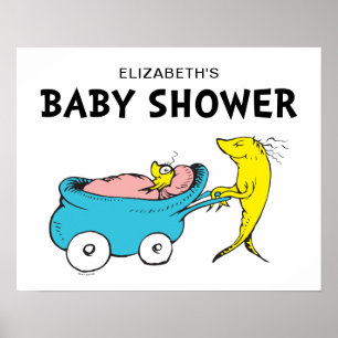 Poster Dr Seuss   Un poisson - Baby shower