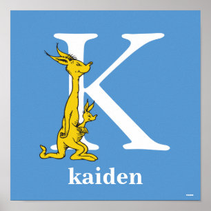 Poster Dr. Seuss's ABC: Letter K - White   Add Your Name