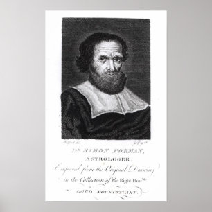 Poster Dr. Simon Forman de portrait gravée par Godfrey