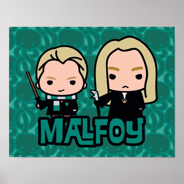 Poster Draco et Lucius Malfoy personnage art (Devant)