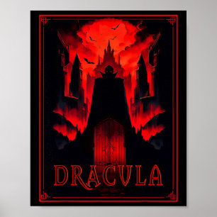 Poster Dracula Gothique Horreur Vampire Art -halloween Va