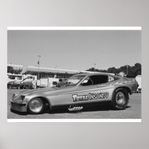 Poster Drag vintage - Chevy Monza Funny Car
