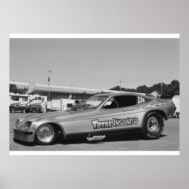 Poster Drag vintage - Chevy Monza Funny Car (Devant)