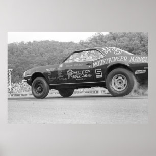 Poster Drag vintage - Mangler Mangler Camaro Drag Car