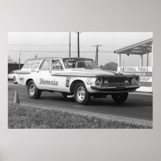 Poster Drag vintage - Wagon de Dodge 1962 - Nemesis