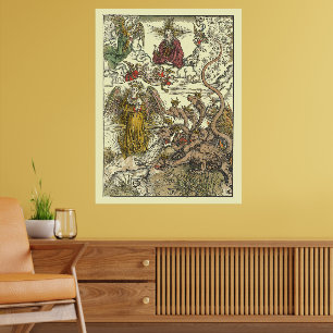 Poster Dragon à sept têtes par Albrecht Dürer