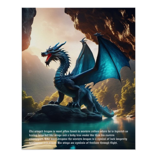 Poster Dragon ailé (Devant)