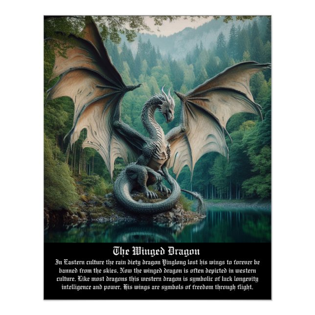 Poster Dragon ailé (Devant)