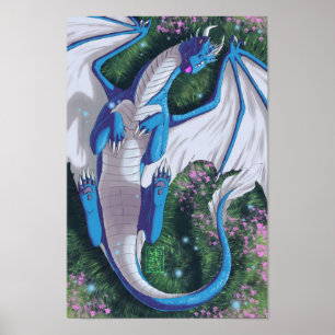Poster Dragon bleu