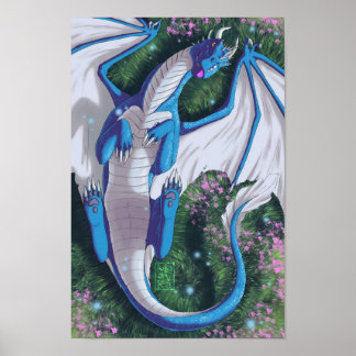 Poster Dragon bleu