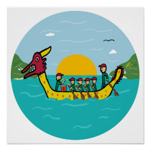 Poster Dragon Boat Racing