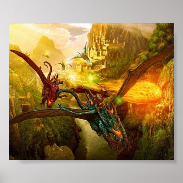 Poster dragon-cavalier-par-andreas-adamek (Devant)
