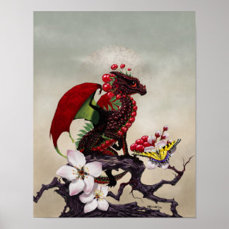 Poster Dragon cerise 11x14 (4x6 et plus)