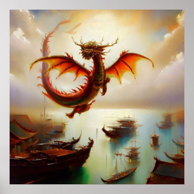 Poster Dragon chinois (10) (Devant)