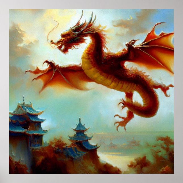Poster Dragon chinois (15) (Devant)
