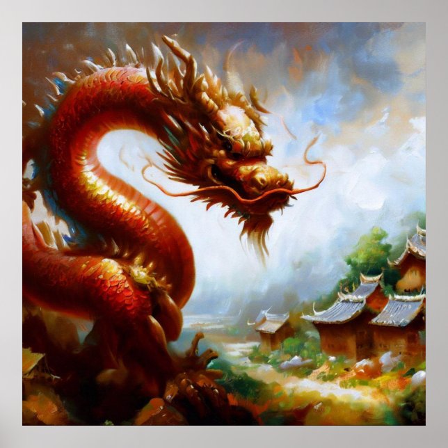 Poster Dragon chinois (24) (Devant)