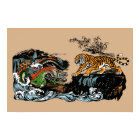 Dragon chinois et tigre