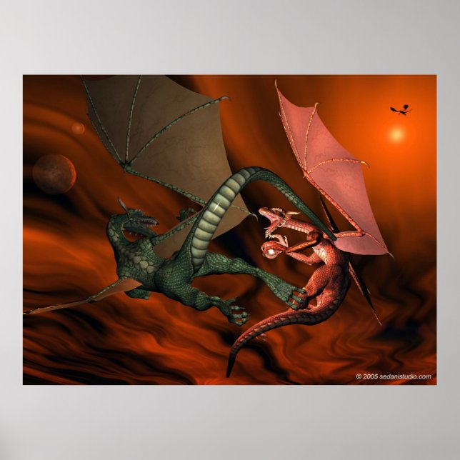 Poster Dragon Combat (Devant)