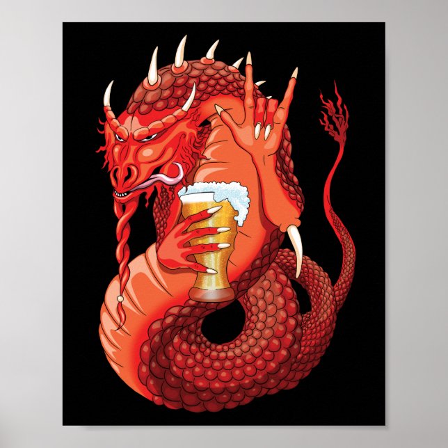 Poster Dragon de bière (Devant)