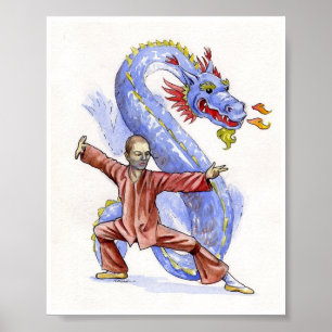 Poster Dragon de Kung Fu