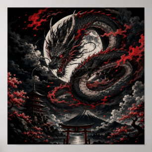 Poster Dragon de la Lune de Sang
