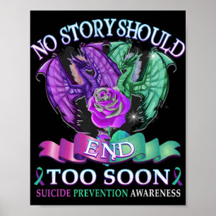Poster Dragon de sensibilisation au suicide Aucune histoi