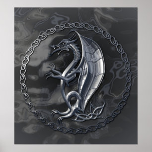 Poster Dragon de Silver Celtic