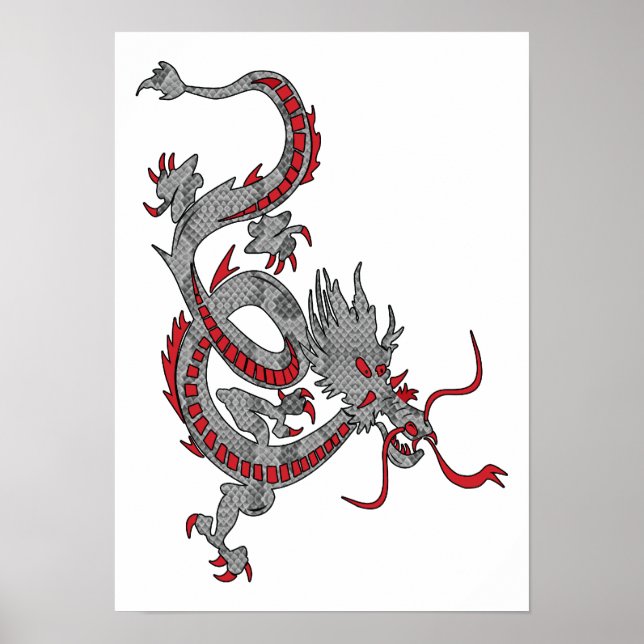 Poster Dragon du Nouvel An chinois (Devant)