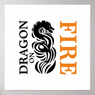 Poster Dragon en feu