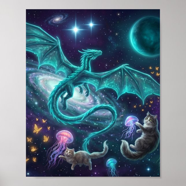 Poster dragon en vol (Devant)