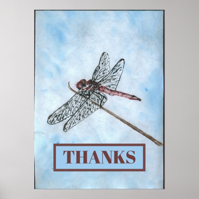 Poster Dragon Fly, MERCI, ajouter du texte (Devant)