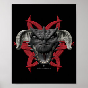 Poster Dragon Head - Black