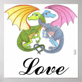Poster Dragon Hugs