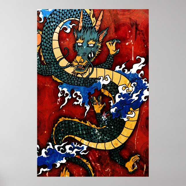 Poster Dragon japonais (Devant)