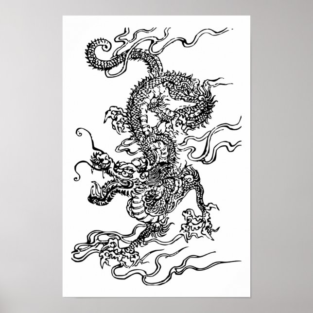 Poster Dragon japonais (Devant)