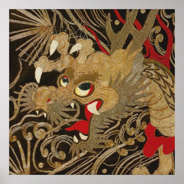 Poster Dragon japonais vintage (Devant)