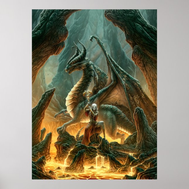 Poster DRAGON MAGE par Kerem Beyit (Devant)