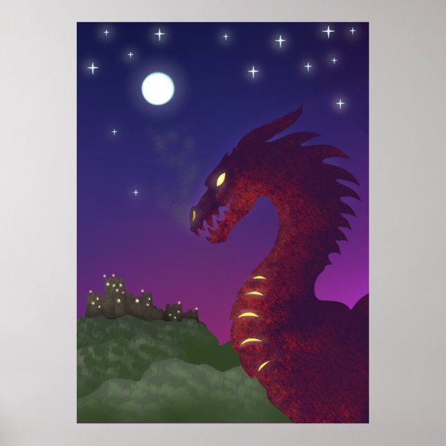 Poster Dragon médiéval (Devant)
