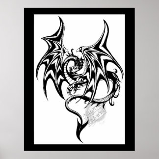 Poster Dragon noir