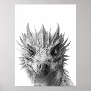 Poster Dragon Portrait réaliste Salle pour enfants