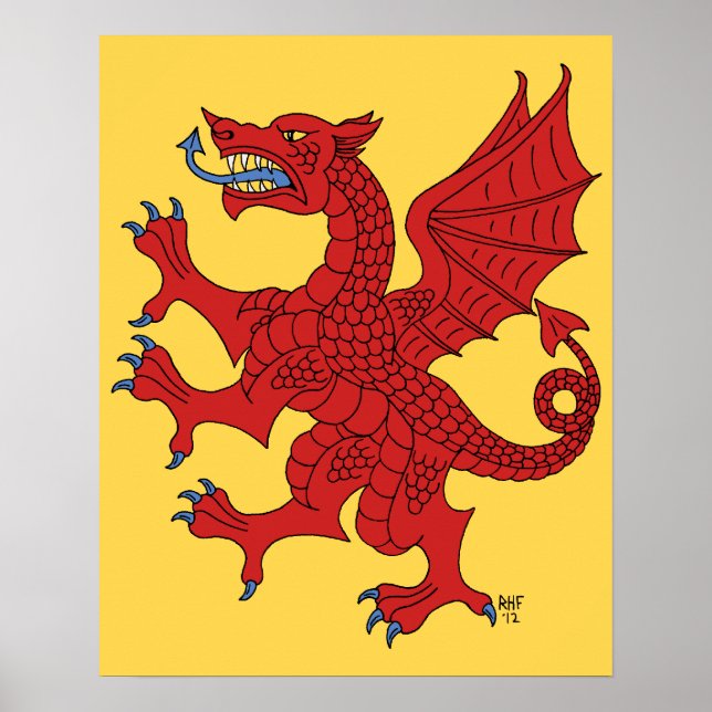 Poster Dragon Rampant Gules (Devant)