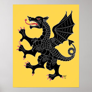 Poster Dragon Rampant Sable