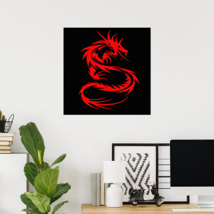 Poster Dragon rouge