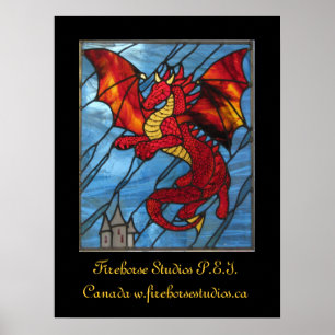 Poster Dragon rouge