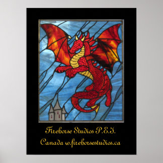 Poster Dragon rouge