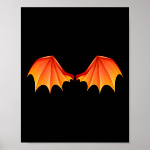 Poster Dragon T Ailes Halloween Costume Orange Sur Le Ck
