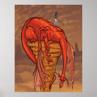 Poster Dragon Taillé