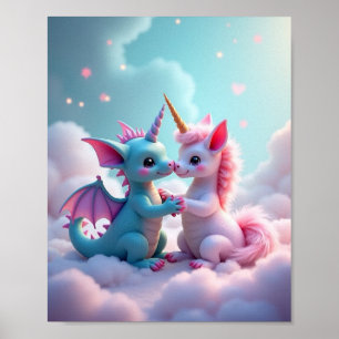 Poster Dragon Unicorn/Unicorn